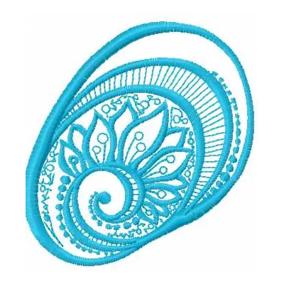 Preview of the Blue Round Decoration 3 embroidery design, showcasing intricate stitching patterns for decorative use.