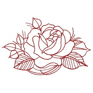 Rose 4   embroidery design - Embroidery Design