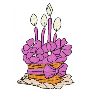 Birthday cake   embroidery design - Embroidery Design