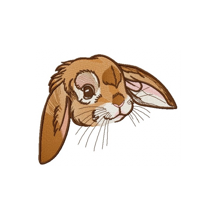 Lop-eared bunny 5 embroidery design - Embroidery Design