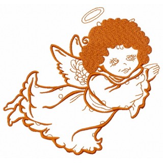 Angel flying 3 embroidery design - Embroidery Design