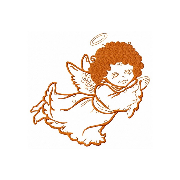 Angel flying 3 embroidery design - Embroidery Design