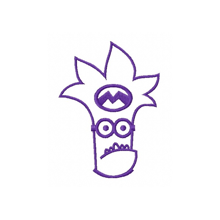 Purple Minion 6 embroidery design - Embroidery Design