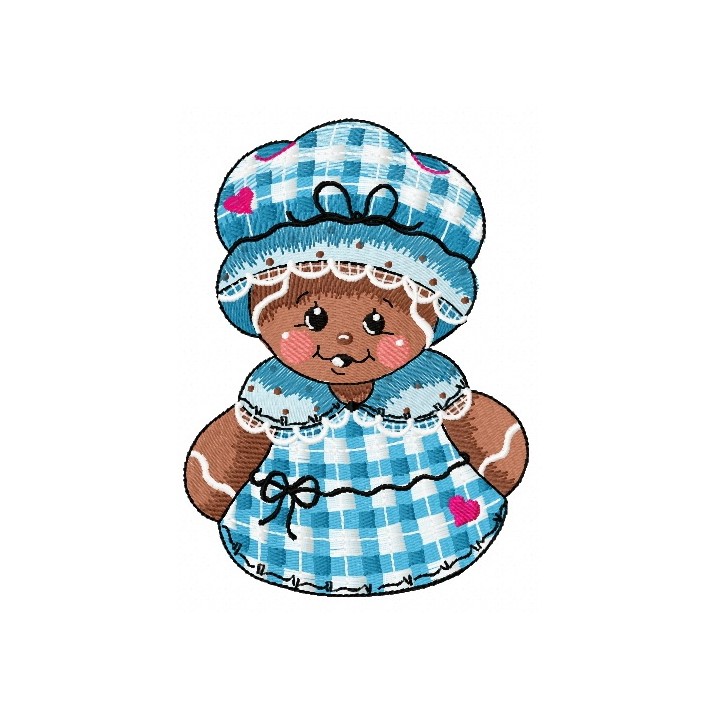 Gingerbread granny 2 embroidery design - Embroidery Design