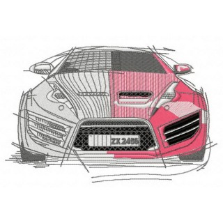 Sport car 2 embroidery design - Embroidery Design