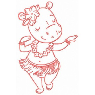 Hula dance embroidery design - Embroidery Design