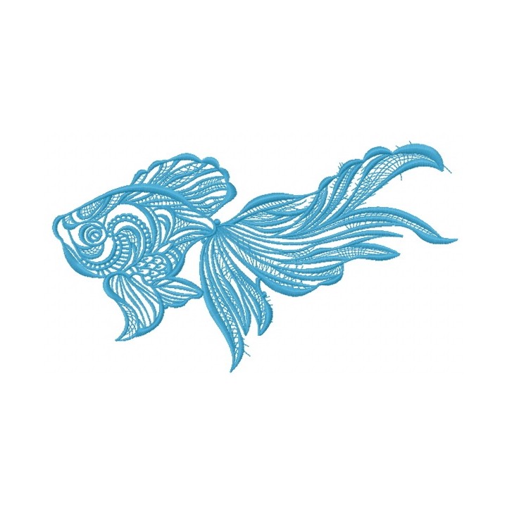 Mosaic fish 8 embroidery design - Embroidery Design