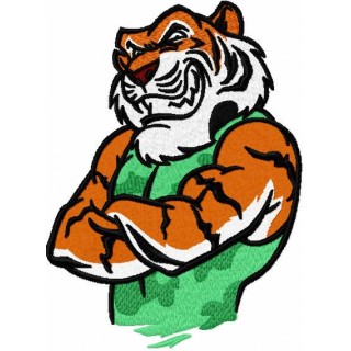 Tiger mascot 7 embroidery design - Embroidery Design