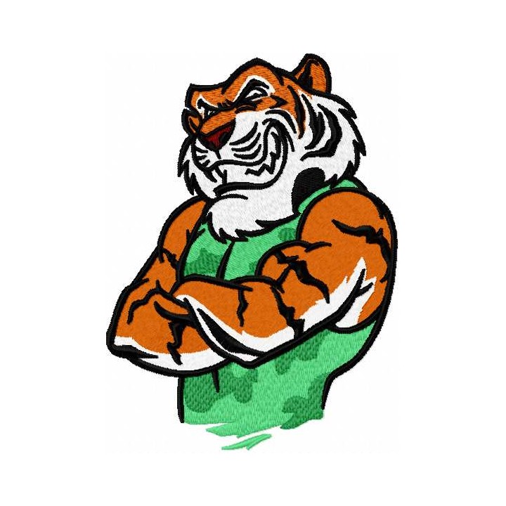 Tiger mascot 7 embroidery design - Embroidery Design