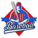 Baseball player 11 embroidery design showcasing a dynamic stitched motif for sports enthusiasts.