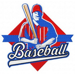 Baseball player 11 embroidery design - Embroidery Design