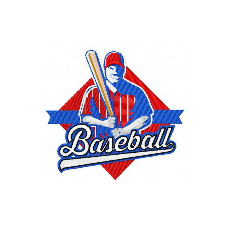 Baseball player 11 embroidery design showcasing a dynamic stitched motif for sports enthusiasts.