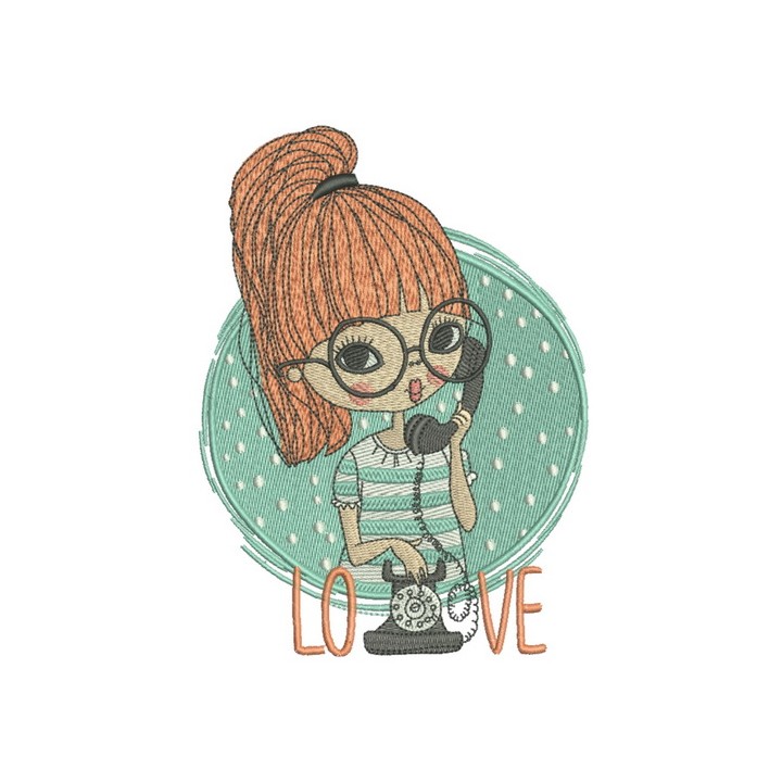 I love calls embroidery design - Embroidery Design