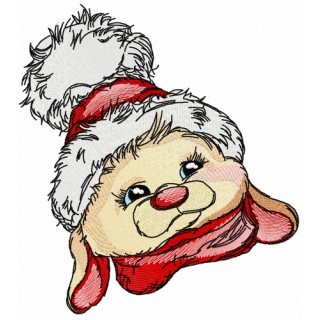 Lop-eared bunny embroidery design - Embroidery Design