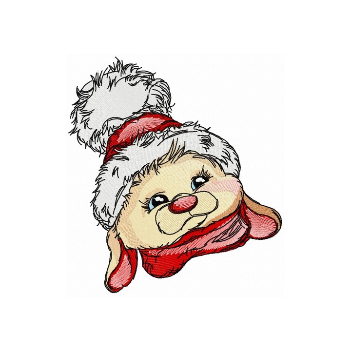Lop-eared bunny embroidery design - Embroidery Design