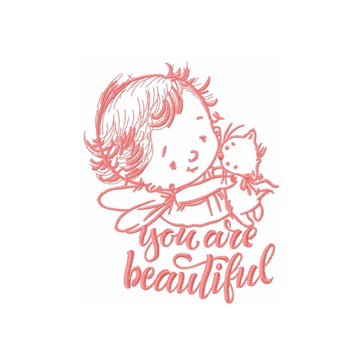 Baby cupid 9 embroidery design - Embroidery Design