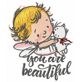 Baby cupid 8 embroidery design - Embroidery Design