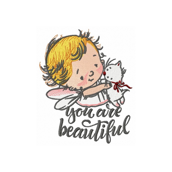 Baby cupid 8 embroidery design - Embroidery Design