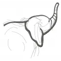 Preview of Elephant Sketch 2 embroidery design featuring a detailed outline of an elephant, ideal for various projects.