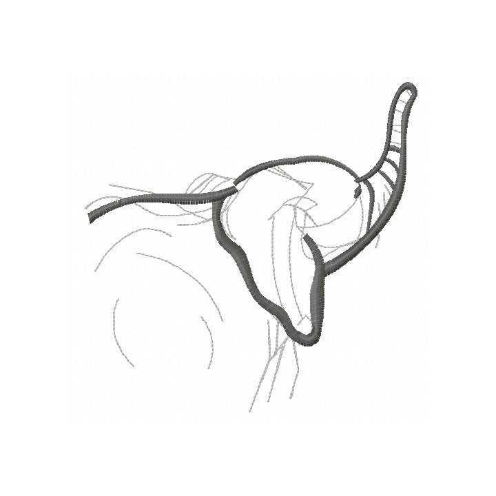 Elephant sketch 2 embroidery design - Embroidery Design