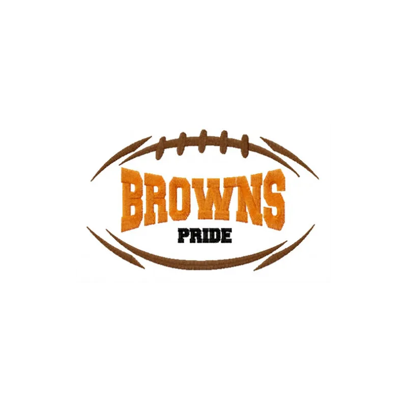 Cleveland Browns fan logo embroidery design