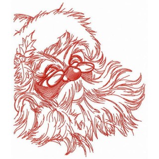 Santa is laughing embroidery design - Embroidery Design
