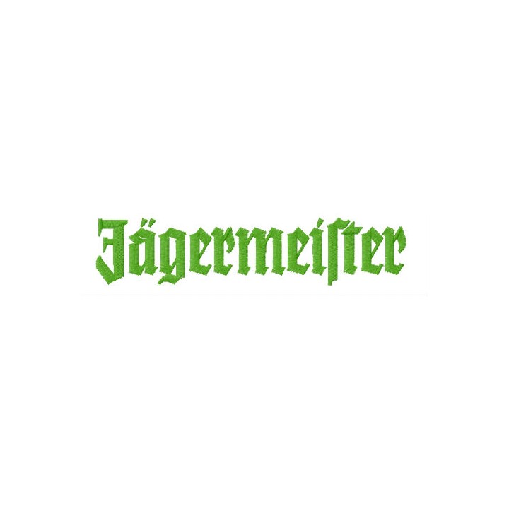 Jägermeister wordmark logo embroidery design - Embroidery Design