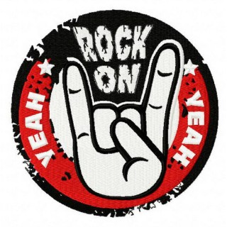 Rock on embroidery design - Embroidery Design