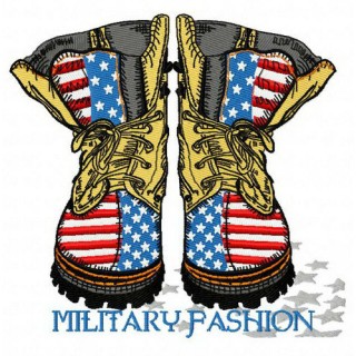 Military fashion embroidery design - Embroidery Design