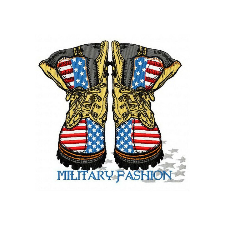 Military fashion embroidery design - Embroidery Design