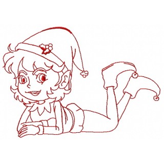 Christmas elf 9 embroidery design - Embroidery Design