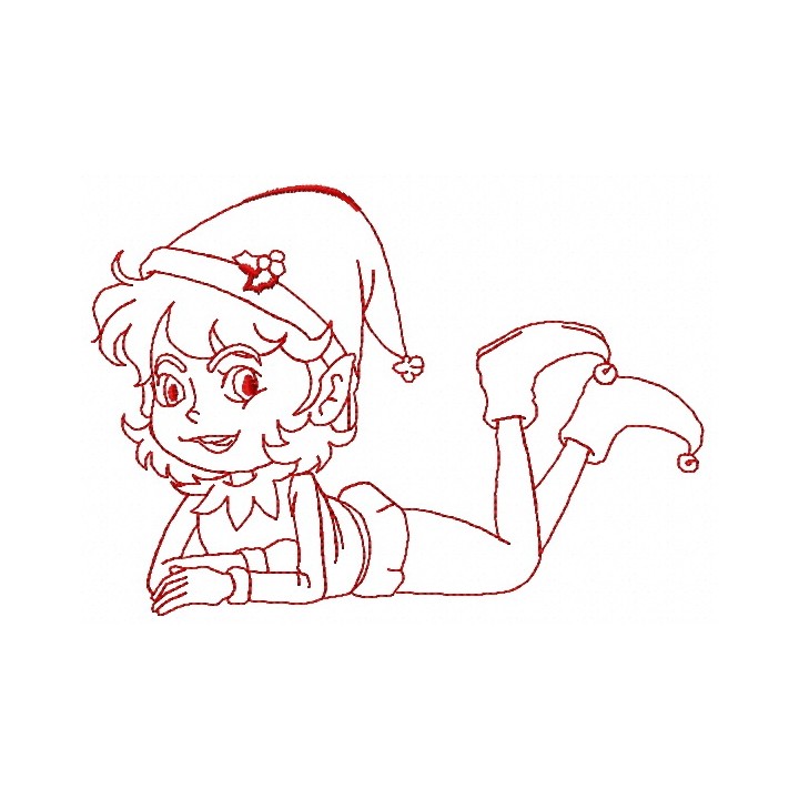 Christmas elf 9 embroidery design - Embroidery Design