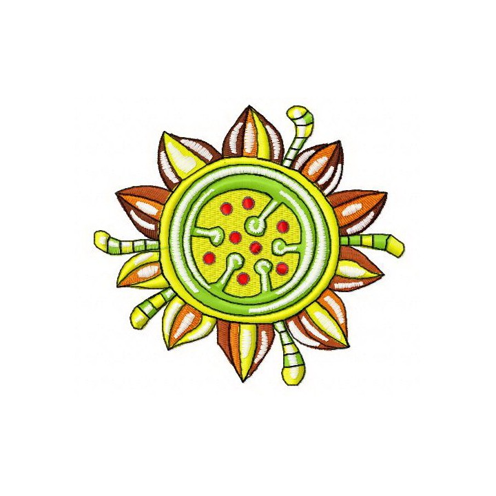 Strange sunflower 2 embroidery design - Embroidery Design