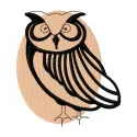 Preview image of the Brown Owl 2 embroidery design showcasing intricate stitching details.