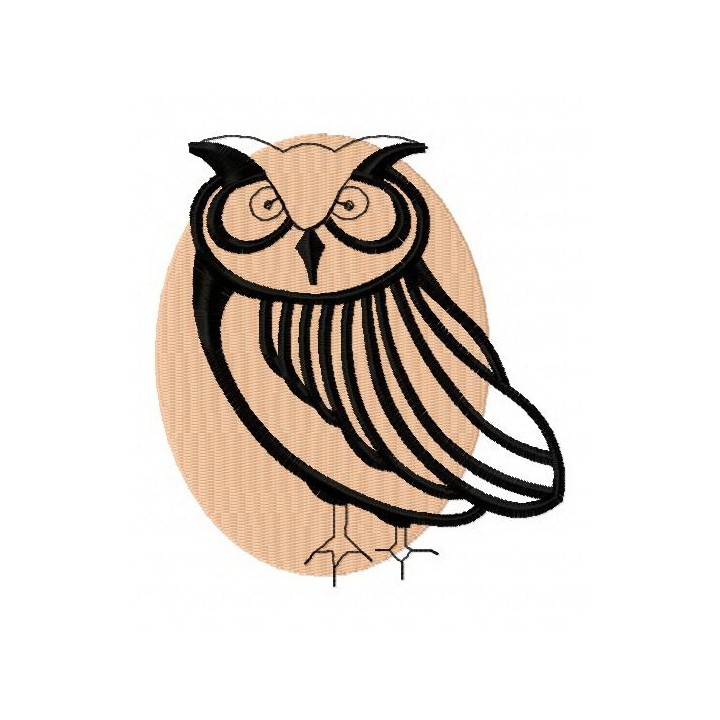 Brown owl 2 embroidery design - Embroidery Design