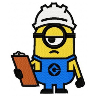 Minion the builder embroidery design - Embroidery Design