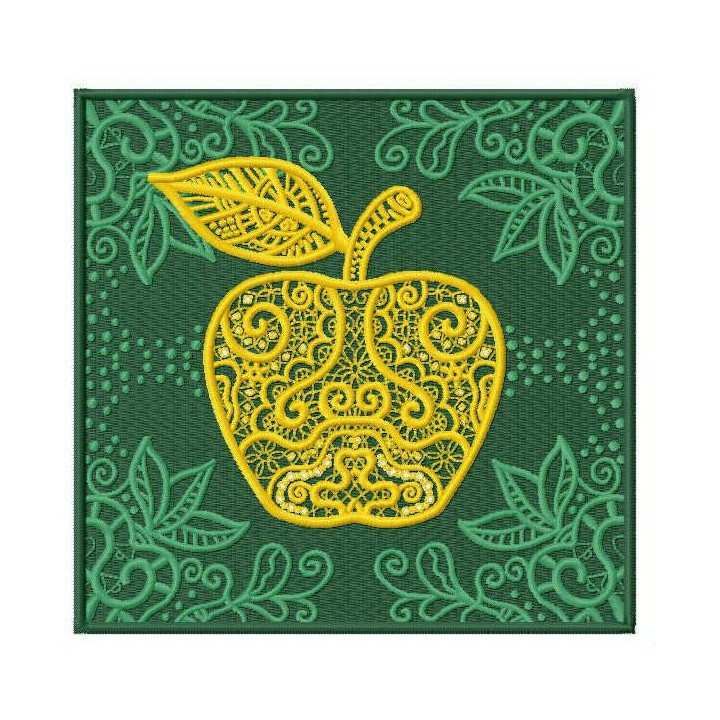 Apple embroidery design - Embroidery Design