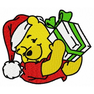 Winnie's present 2 embroidery design - Embroidery Design