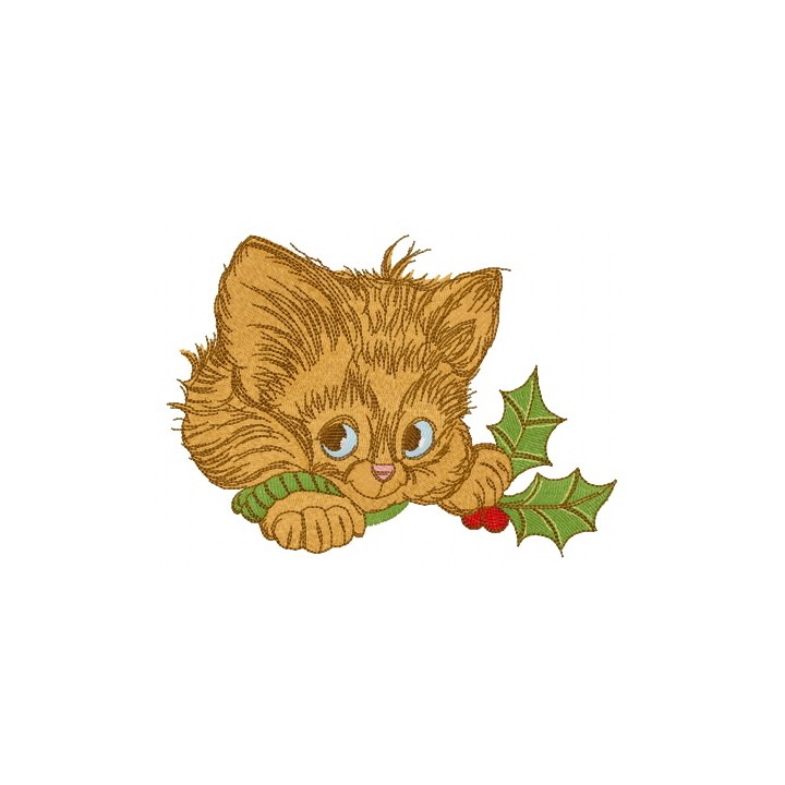 Adorable kitten 3 embroidery design - Embroidery Design
