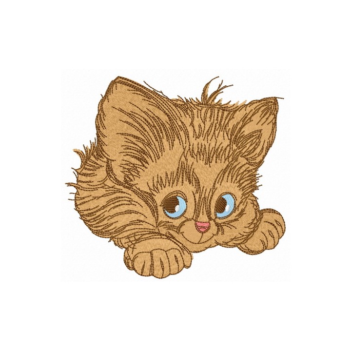 Adorable kitten 5 embroidery design - Embroidery Design