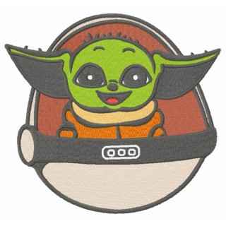 Baby Yoda embroidery design - Embroidery Design