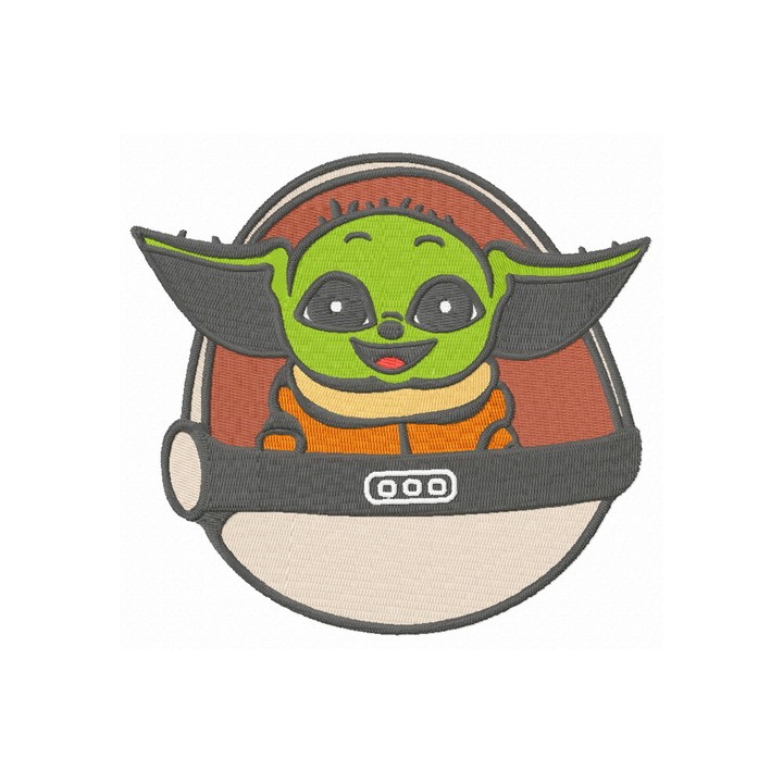 Baby Yoda embroidery design - Embroidery Design