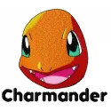 Charmander 2 embroidery design showcasing a vibrant stitched motif from the Pokemon collection.