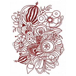 Flower composition 7 embroidery design - Embroidery Design