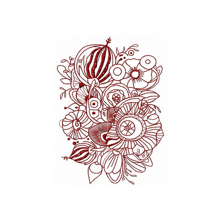 Flower composition 7 embroidery design - Embroidery Design