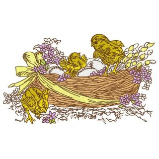 Easter basket embroidery design - Embroidery Design