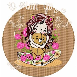 I love you my teddy embroidery design - Embroidery Design
