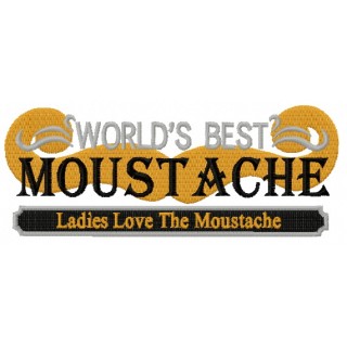 World's best moustache embroidery design - Embroidery Design