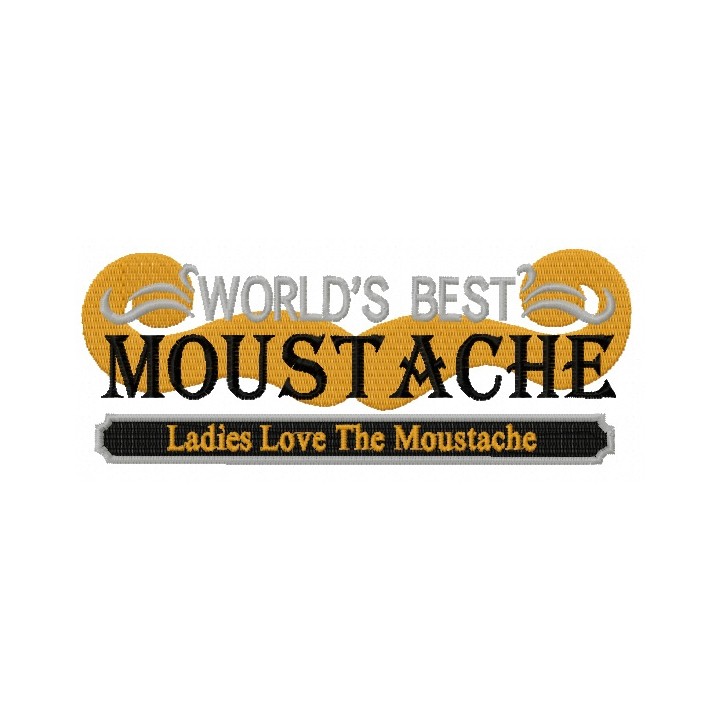 World's best moustache embroidery design - Embroidery Design
