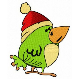 Green birdie embroidery design - Embroidery Design